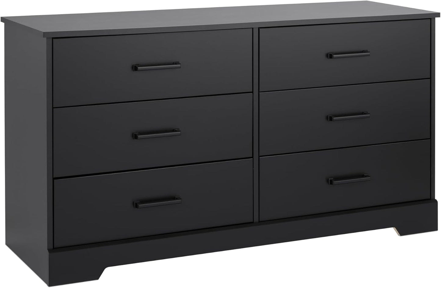 Rustic Ridge Farmhouse 6-Drawer Double Dresser, Black Dresser for Bedroom, Chest of Drawers with 6 Storage Drawers, 53.25” Wide X 18.25” Deep X 28.5” Tall, Black-0