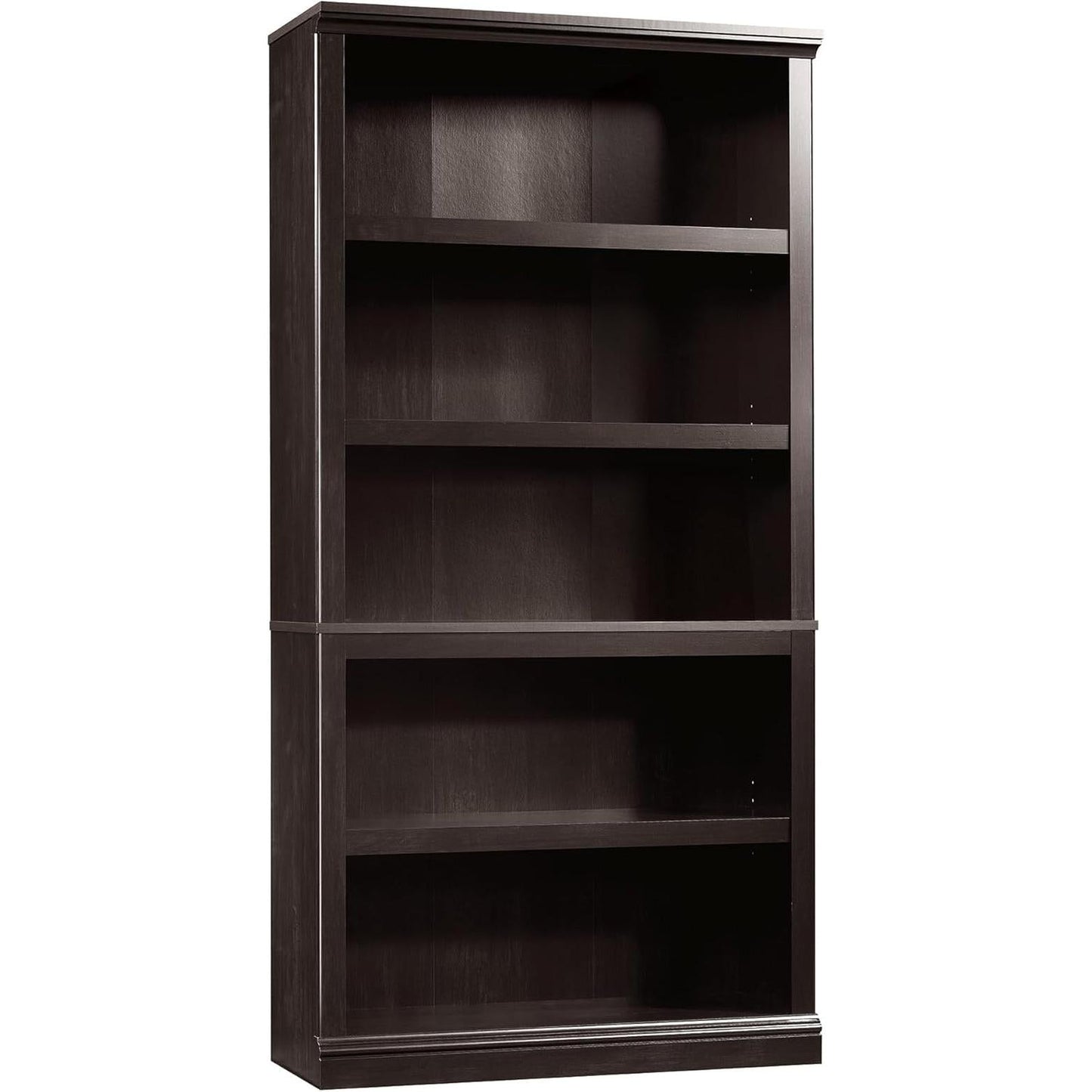 Miscellaneous Storage 5 Bookcase/Book Shelf, L: 35.28" X W: 13.23" X H: 69.76", Estate Black-0