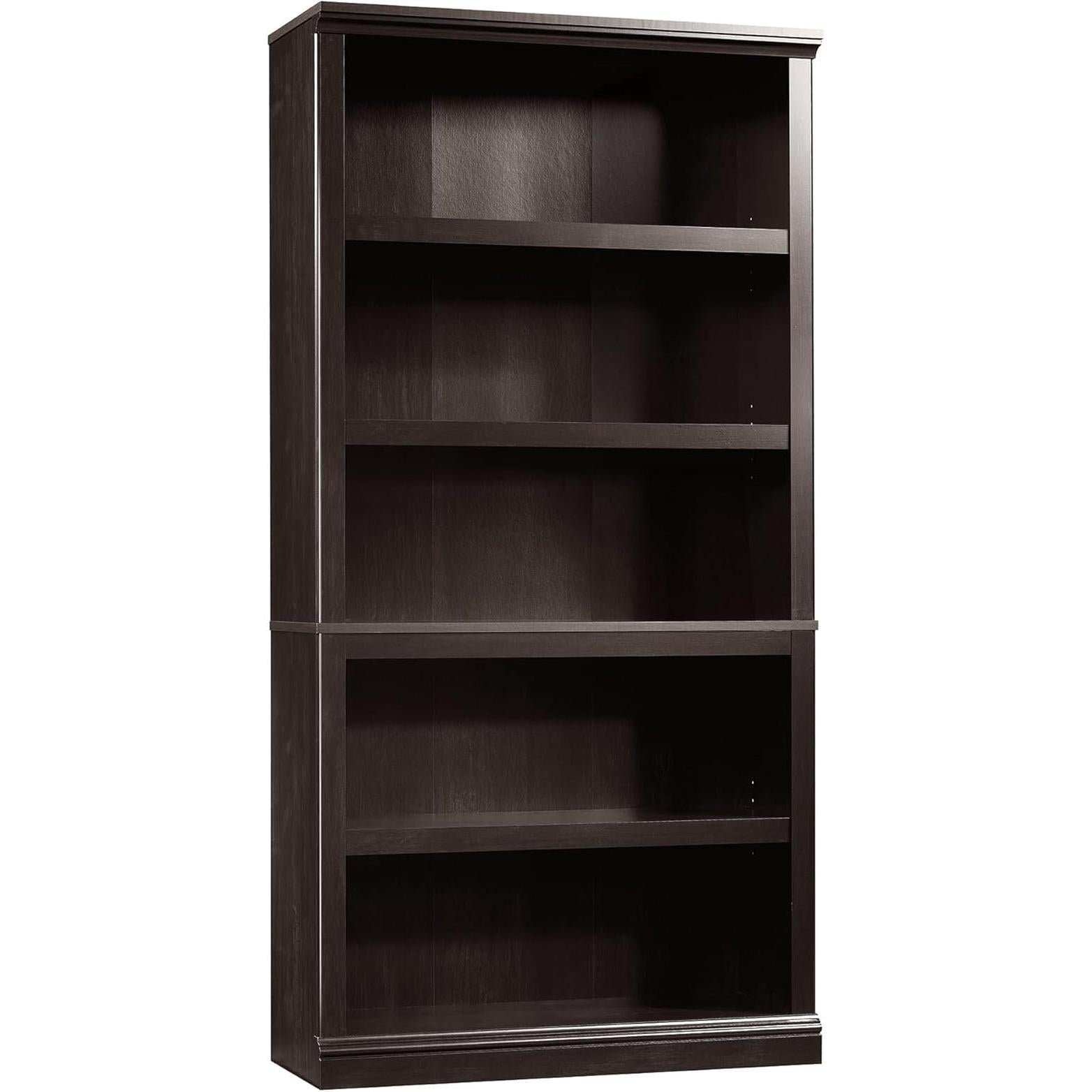 Miscellaneous Storage 5 Bookcase/Book Shelf, L: 35.28" X W: 13.23" X H: 69.76", Estate Black-0