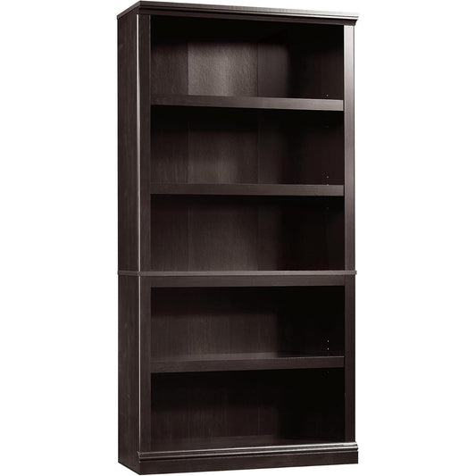 Miscellaneous Storage 5 Bookcase/Book Shelf, L: 35.28" X W: 13.23" X H: 69.76", Estate Black-0