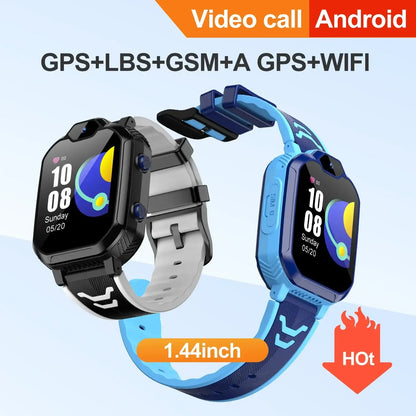A4 smartwatch with 4G calls GPS positioning WiFi sleep monitoring for children on Android