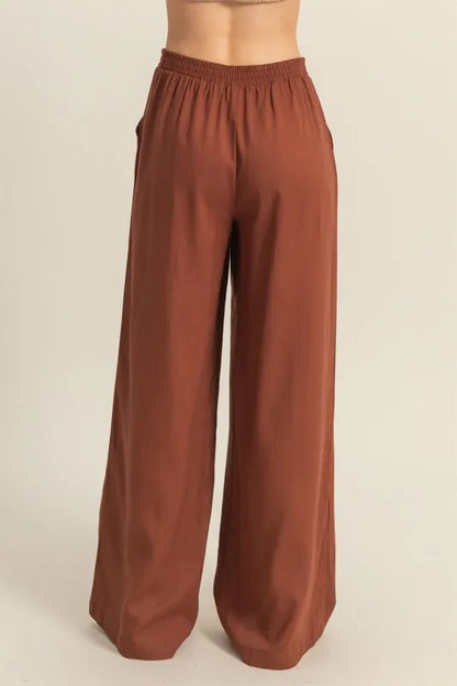 HYFVE Elastic Waist Wide Leg Pants