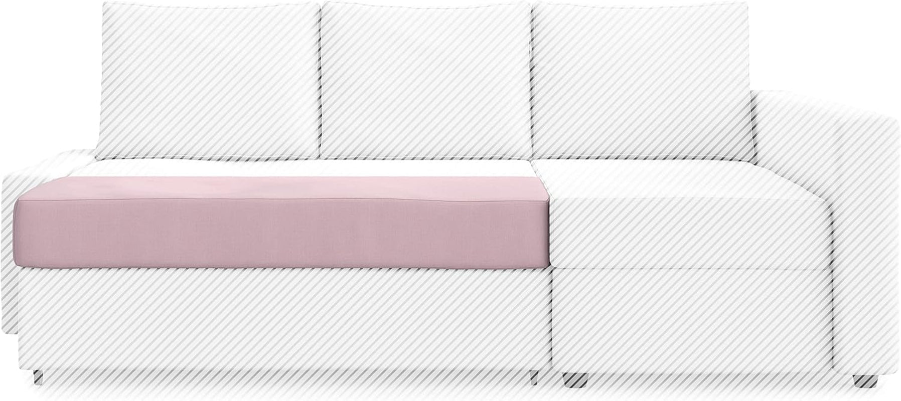 Snug Fit Friheten Slipcover for the IKEA Friheten with Chaise Corner Cover, Sofa Bed Cover, Sectional Slipcover Replacement (Pink)-3