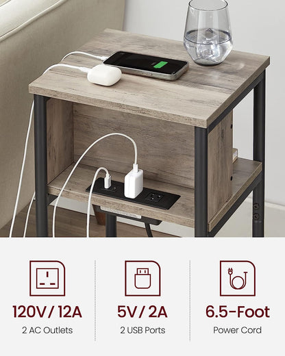 Side Table with Charging Station-2