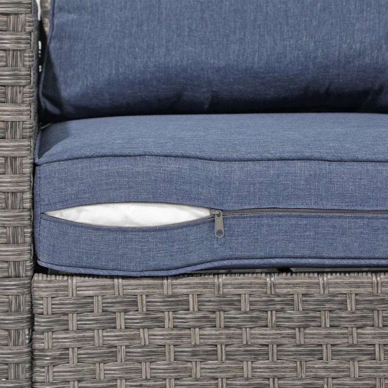 Outdoor Patio Conversation Set Of Two With Cushions-4