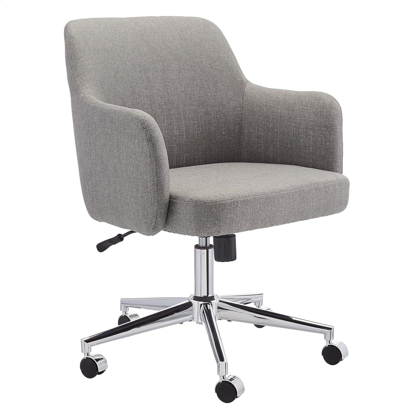 Modern Home Office Desk Chairs, Adjustable Height, 360 Degree Swivel, 25"D X 23.25"W X 36.25"H, Light Gray-0