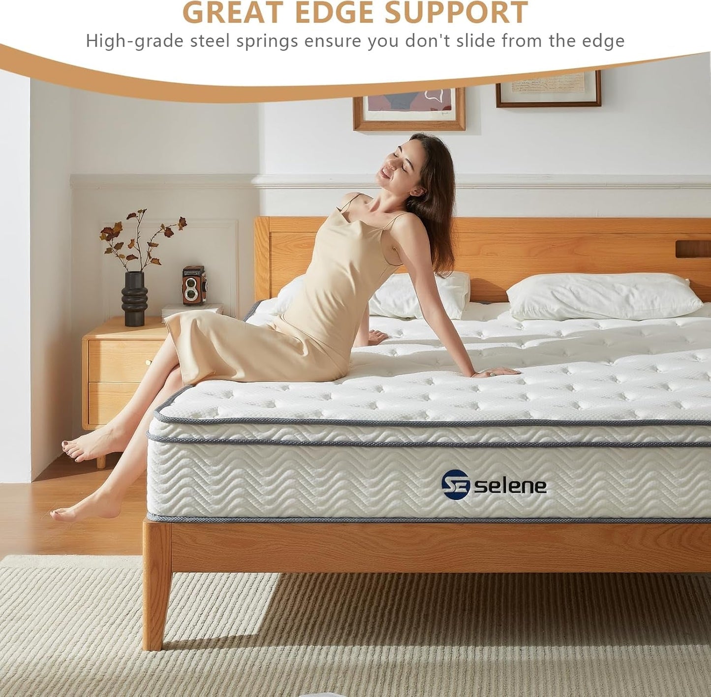 Medium-Firm Queen Hybrid Mattress with Memory Foam Comfort-1