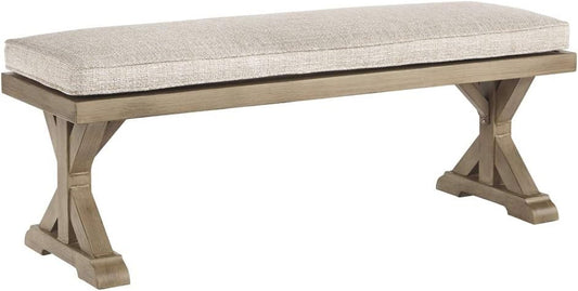 Outdoor Upholstered Dining Bench with All-Weather Foam-0