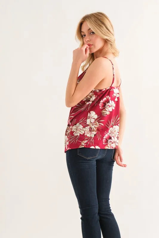And The Why Floral Printed Casual Tank Top