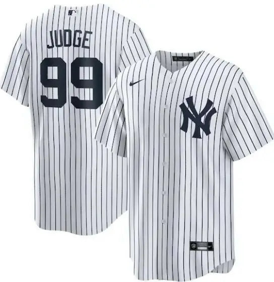 Aaron Judge New York Yankees Nike White Home Replica Player Jersey displayed