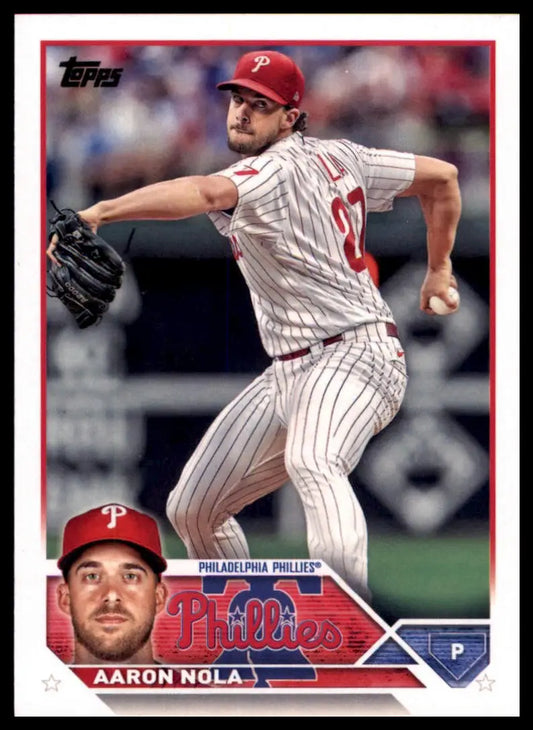 Aaron Nola baseball card from 2023 Topps #278 Philadelphia Phillies collection