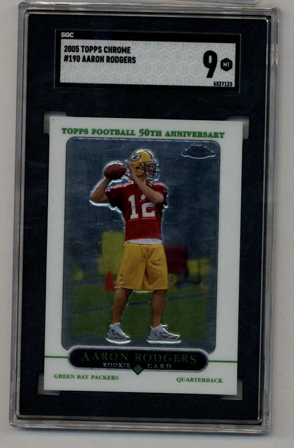 Aaron Rodgers 2005 Topps Chrome #190 SGC 9 Mint - Singles