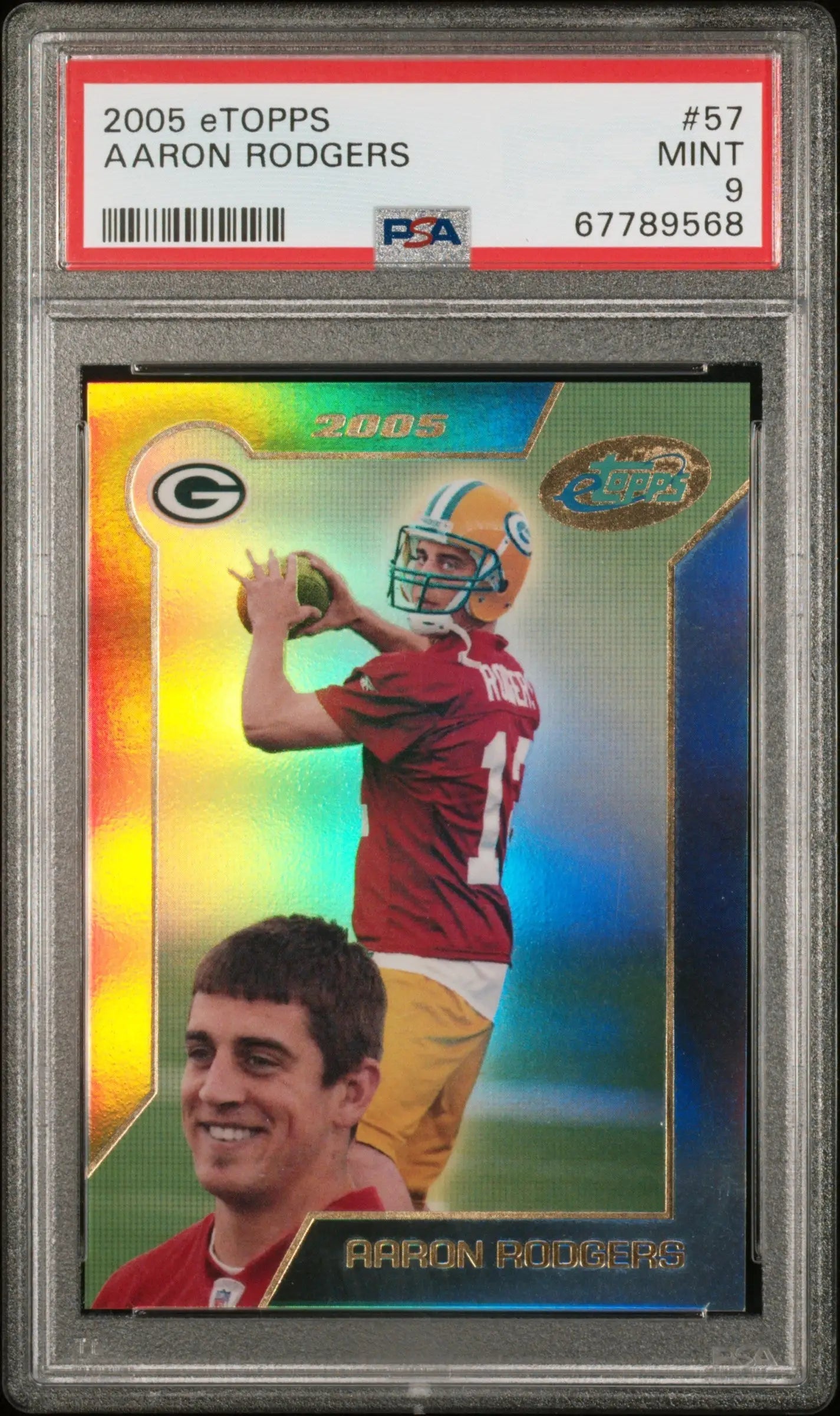 Aaron Rodgers 2005 Topps eTopps #57 PSA 9 Mint - Singles