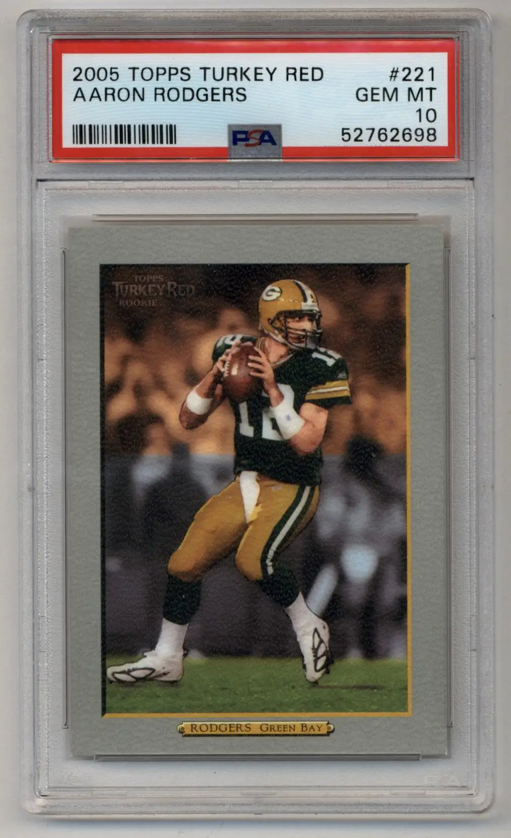 Aaron Rodgers 2005 Turkey Red #221 Rookie PSA 10 Gem Mint - Singles