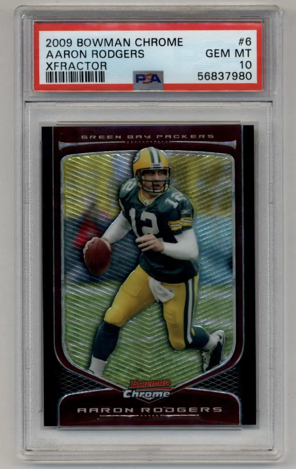 Aaron Rodgers 2009 Bowman Chrome Xfractor #6 PSA 10 Gem Mint - Singles