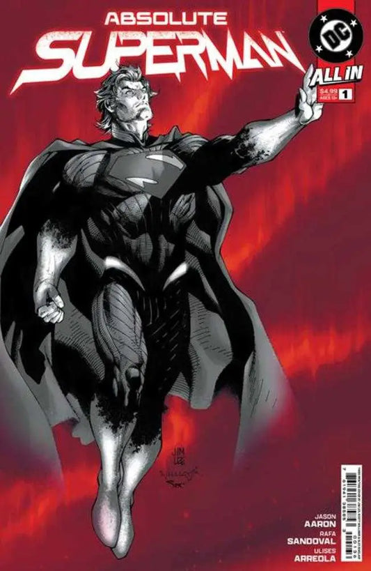 Absolute Superman comic book with 3rd print cover featuring Jim Lee artwork