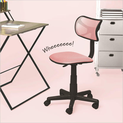 Swivel Mesh Desk Chair, Blush 21D X 21W X 34H In-1