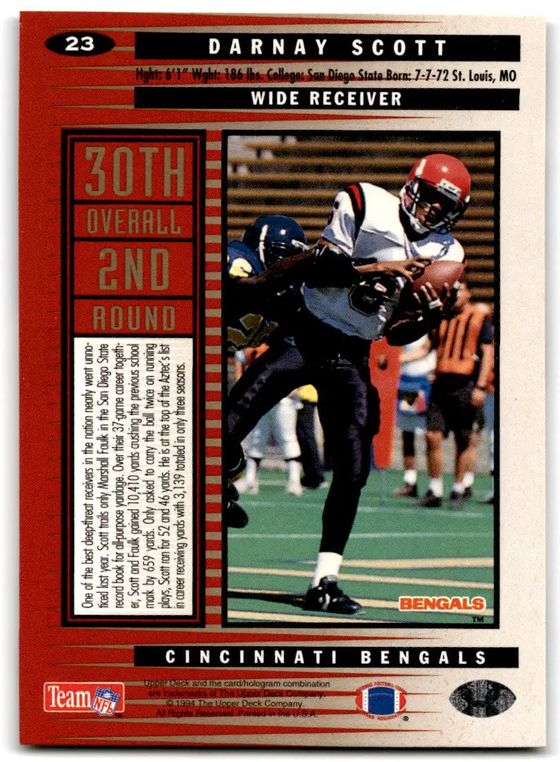 1994 Collector’s Choice Darnay Scott Rookie Cincinnati Bengals #23