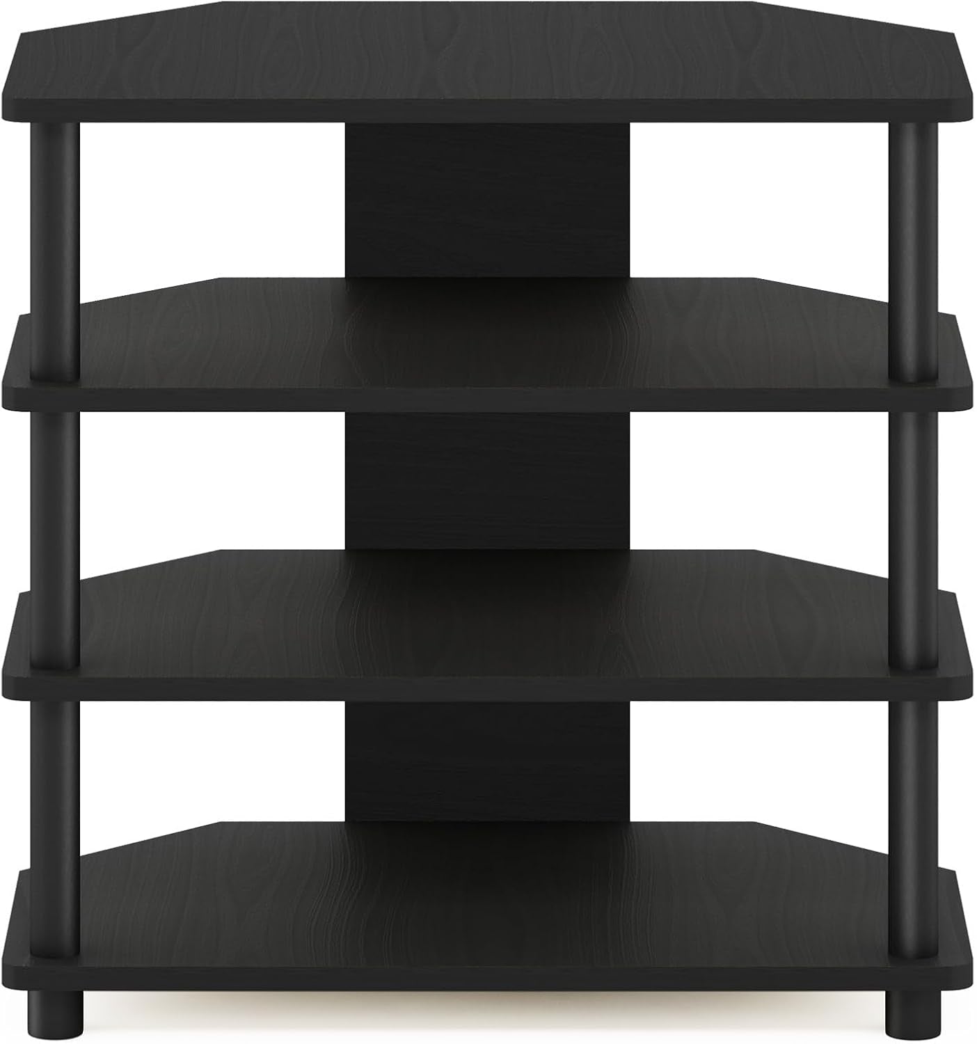 Turn-N-Tube Easy Assembly 4-Tier Petite Entertainment Center / TV Stand / TV Unit / TV Desk, Blackwood-4