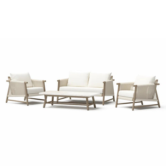 Acacia Outdoor Sofa Set With Cushions Deluxe Tabletop-0