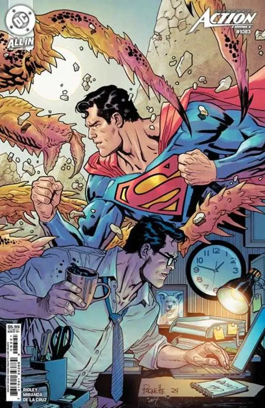 Superman comic book cover Action Comics #1083 Cover B Yanick Paquette Card Stock Variant