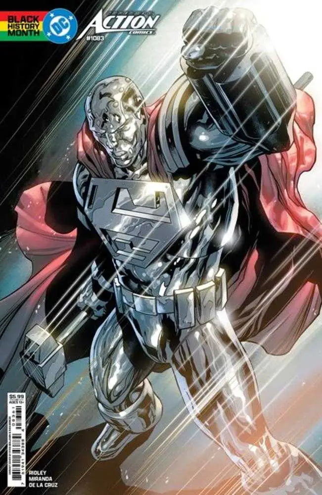 Metallic Superman comic book cover featuring Ryan Benjamin Black History Month art