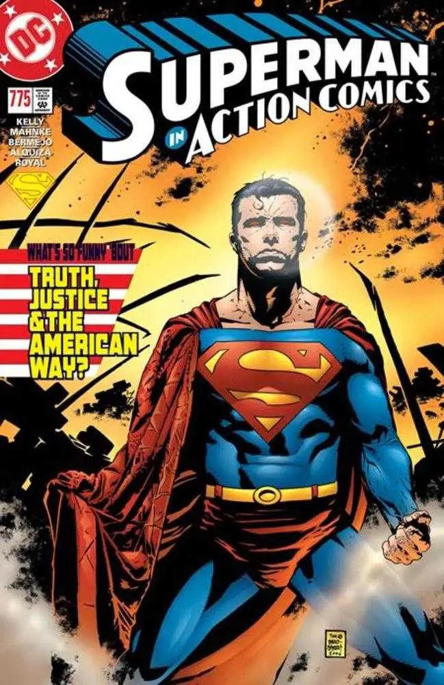 Superman Action Comics facsimile edition cover featuring Manchester Black and a dramatic pose