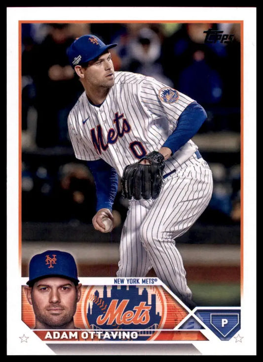 Adam Ottavino baseball card from 2023 Topps #612 featuring New York Mets player