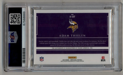 Adam Thielen 2019 Imeccable Indelible Ink Silver Auto 25/25 PSA 9 Auto 10 - Singles