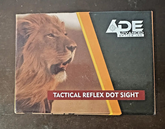 Ade Advanced Optics Delta Red Dot Reflex Sight box with lion’s head design for handgun