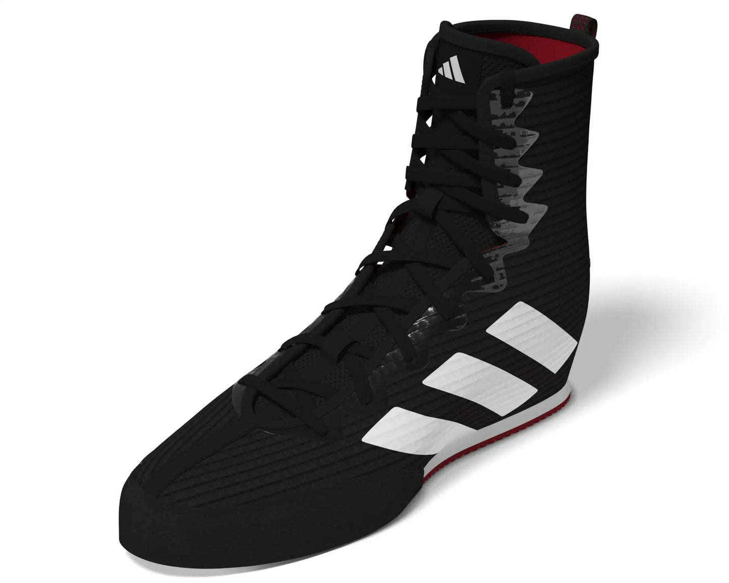 Black Adidas Hog 4 Boxing Sneaker for Men in White and Pure Ruby color