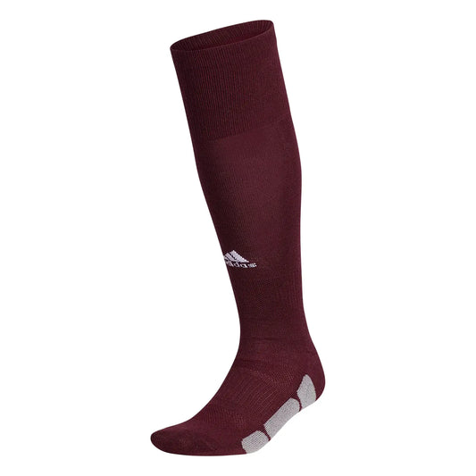 Maroon Adidas soccer sock from adidas Utility All Sport OTC Socks Team Maroon Light Onix Grey White