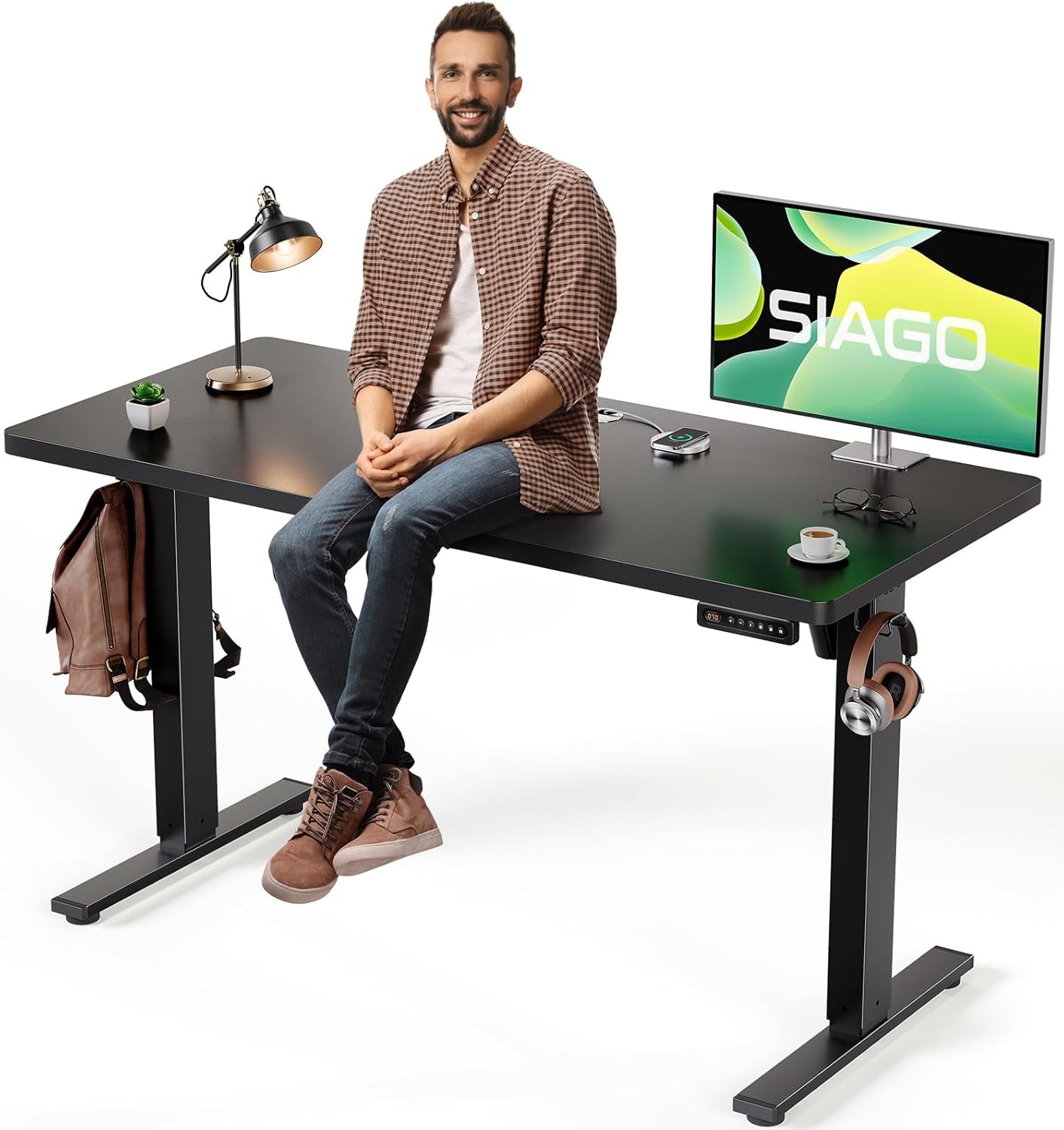 Adjustable Electric Standing Desk with Memory Presets-0