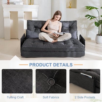 Adjustable Folding Floor Sofa Bed with Five Positions-3