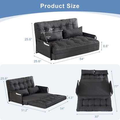 Adjustable Folding Floor Sofa Bed with Five Positions-1