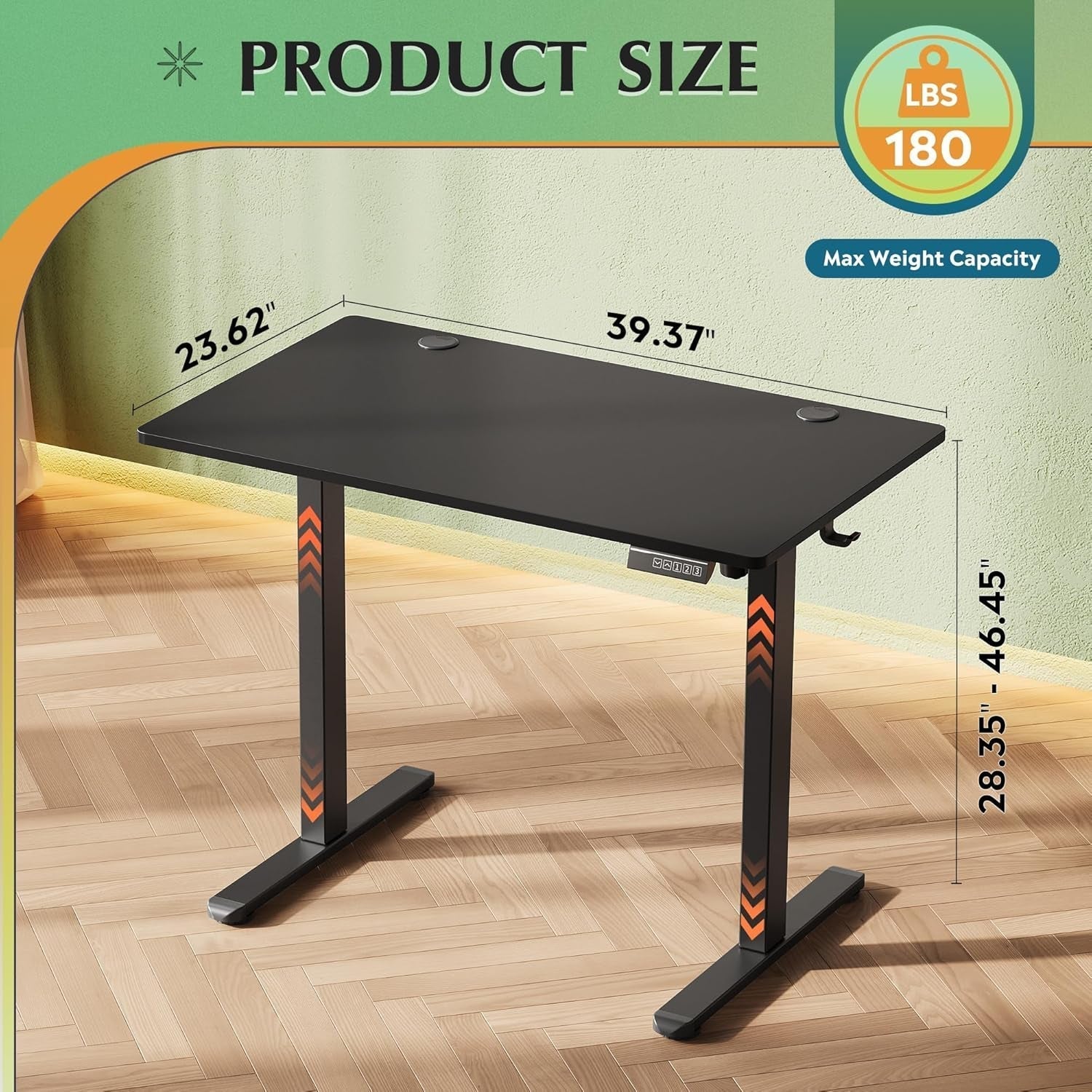Adjustable Height Electric Standing Desk with Memory Settings-2