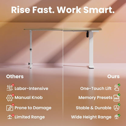 Adjustable Height Electric Standing Desk with Memory Settings-4