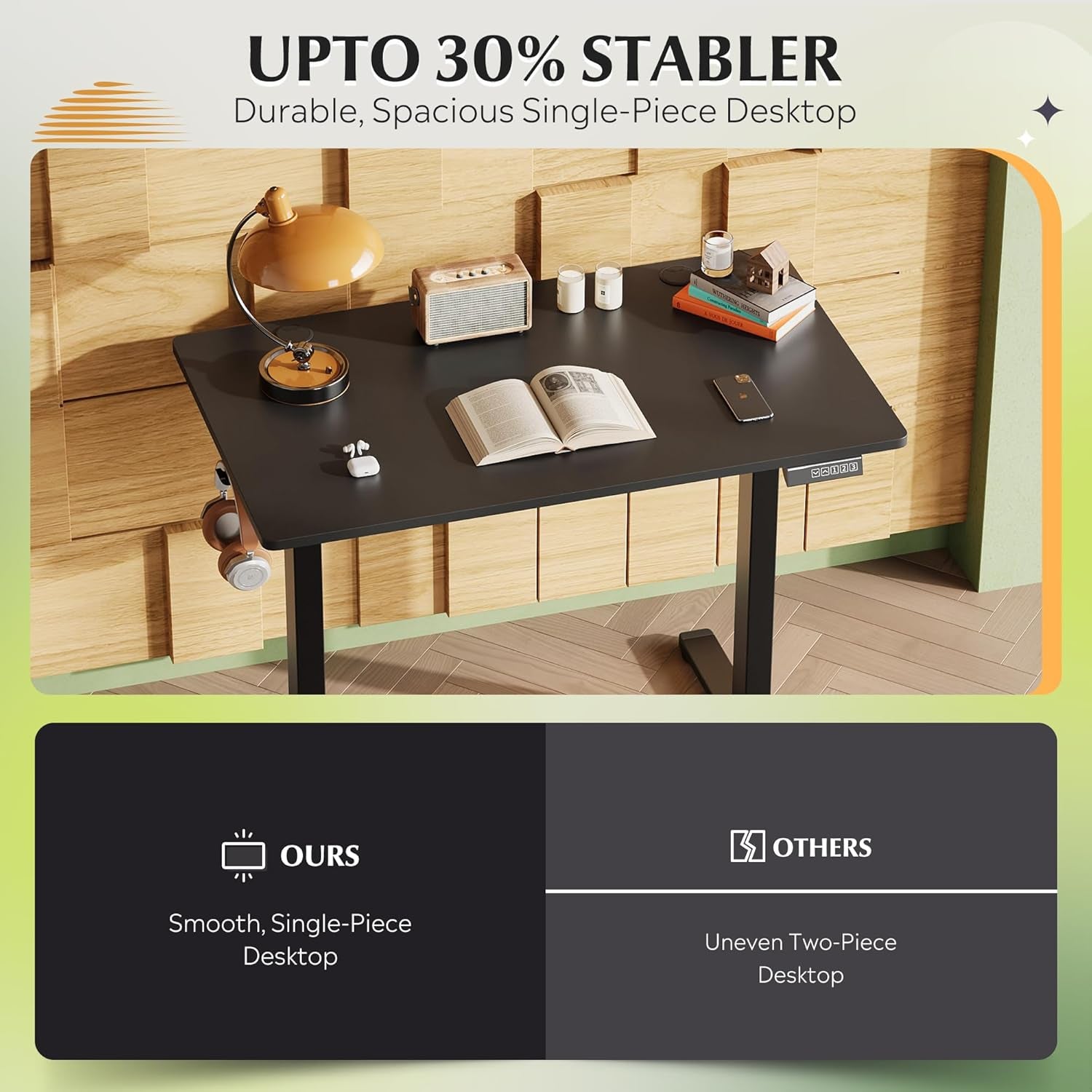 Adjustable Height Electric Standing Desk with Memory Settings-3