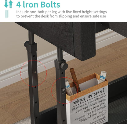 Adjustable Height Rolling Standing Desk with Drawers-4