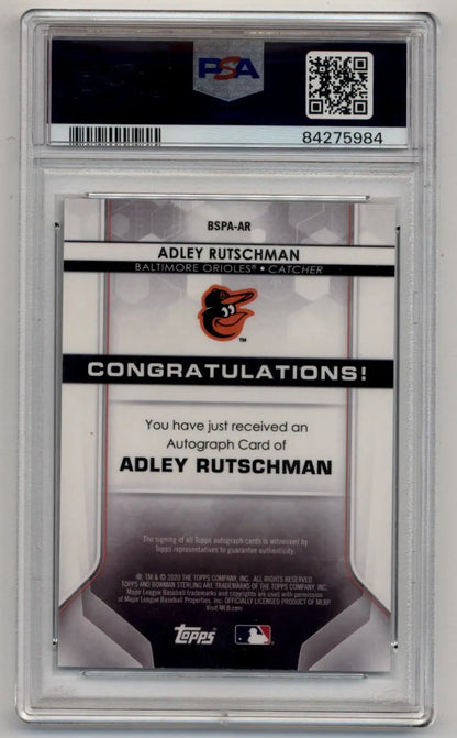 Graded Adley Rutschman Bowman Sterling Prospect Auto PSA 10 Gem Mint baseball card