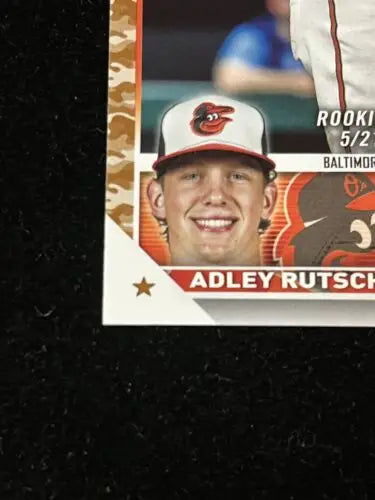 Adley Rutschman 2023 Topps Update US180 Memorial Day Camo Rookie Debut Card #/25
