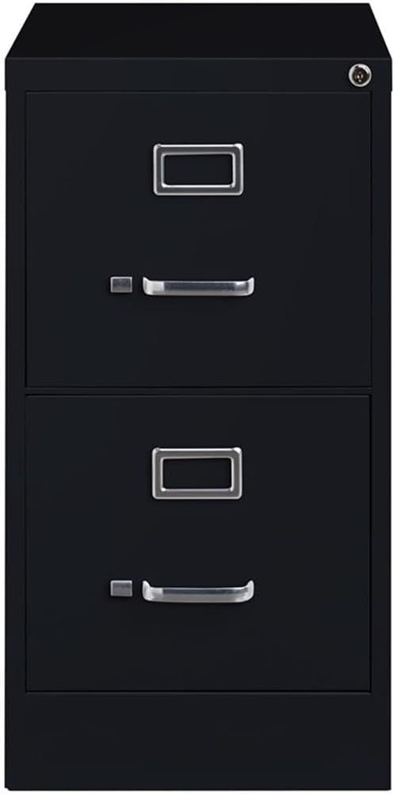 2 Drawers 28.38" Vertical Black Metal Filing Cabinet Lockable Pre-Assembled Stationary Letter Size for Home, Office-3
