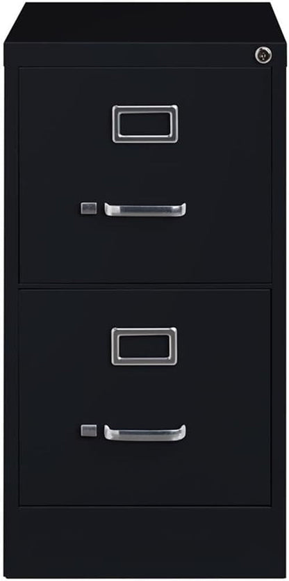 2 Drawers 28.38" Vertical Black Metal Filing Cabinet Lockable Pre-Assembled Stationary Letter Size for Home, Office-3