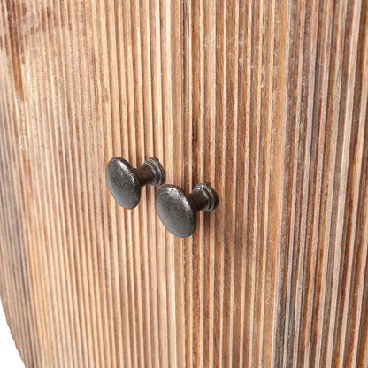 Solid Mango Wood Accent Cabinet Featuring Fluted Doors-3