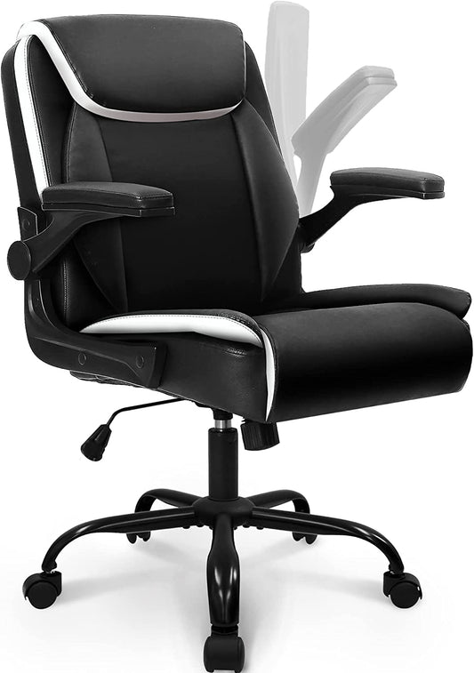 Ergonomic Black Office Chair with Swivel Wheels-0