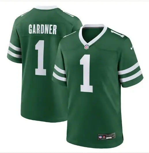 Green Ahmad Sauce Gardner New York Jets Nike Alternate Game Jersey with #1 logo