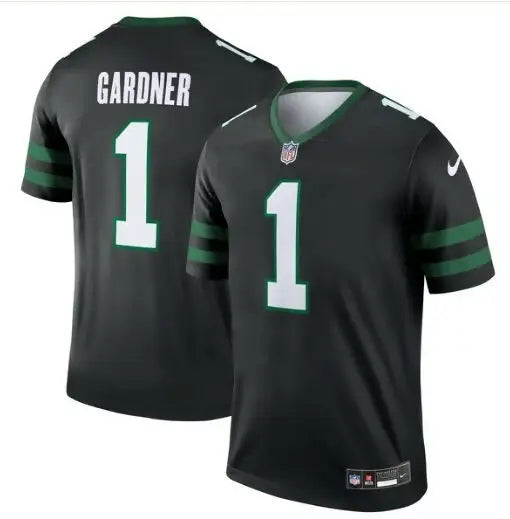 Black Ahmad Sauce Gardner New York Jets Nike Alternate Legend Jersey with green and white accents