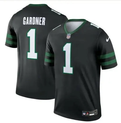 Black Ahmad Sauce Gardner New York Jets Nike Alternate Legend Jersey with green and white accents