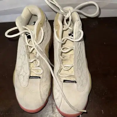 Air Jordan 13 Retro Chinese New Year cream-colored sneakers with pink soles for youth girls