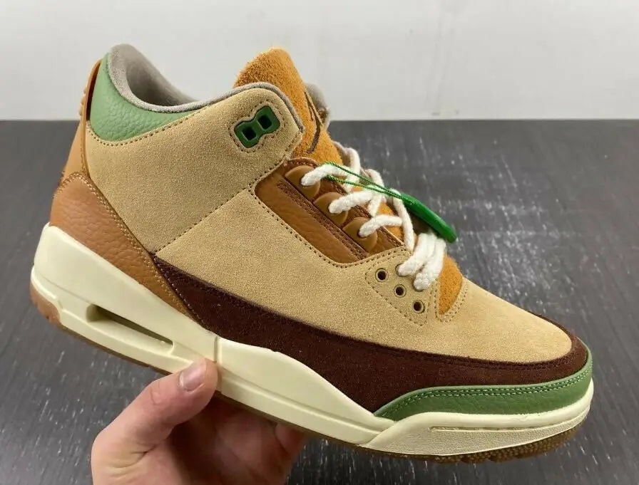 Air Jordan 3 Zion Williamson Voodoo suede and leather high-top sneaker with white laces